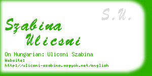 szabina ulicsni business card